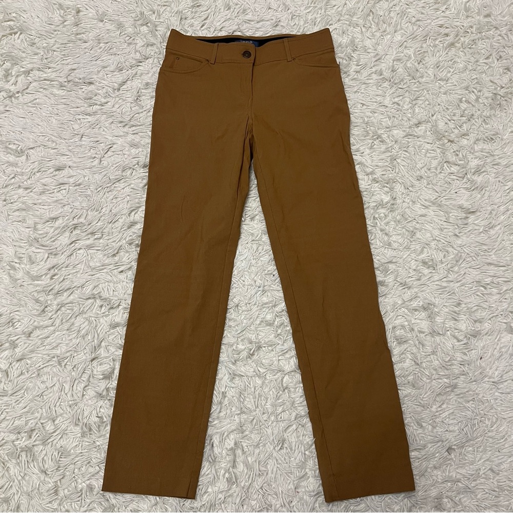Verve Mustard/brown Color Stretch Women’s Pants Size 6 Likenew Slimming Comfy